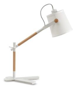 lampa stołowa w stylu skandynawskim składana biała
