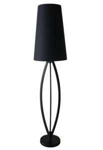 nowoczesna czarna lampa podłogowa
