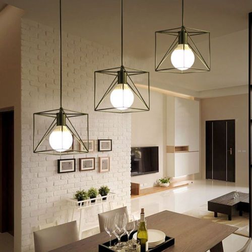 druciane lampy oświetlenie salon aranżacja