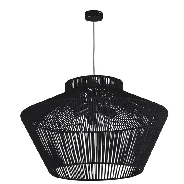 czarna lampa ażurowa do salonu