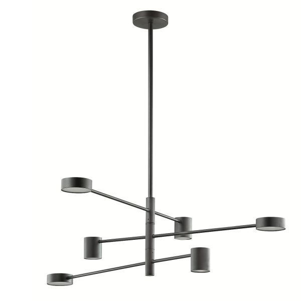 czarna prosta lampa led nad stół