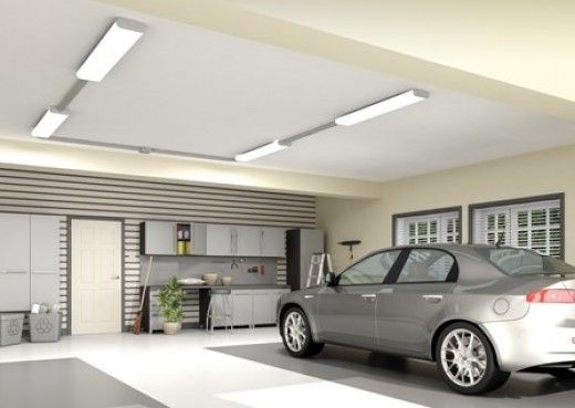 oświetlenie garażu z niskim sufitem