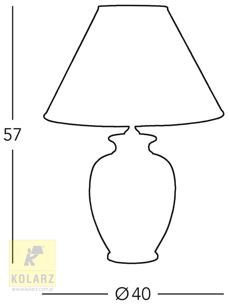 ceramiczna lampa stołowa z abażurem