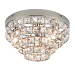 Elegancki plafon Motown - Endon Lighting - srebrny, kryształki