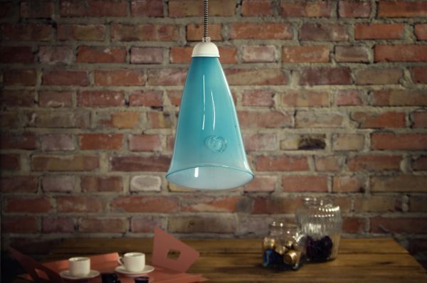 Lampa wisząca Horn - szklana Gie El Home pastelowy turkus - 3