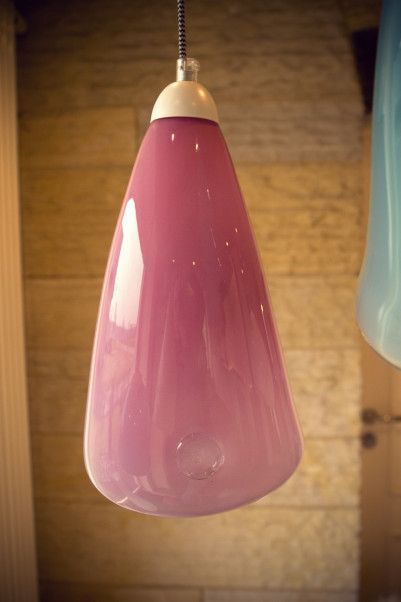 Lampa wisząca Horn - szklana Gie El Home pastelowy róż - 6