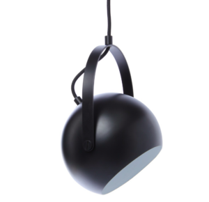 Lampa wisząca Ball - Frandsen - czarna z uchwytem