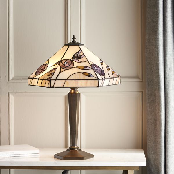 luksusowa lampa ze szkła witrażowego