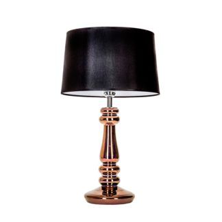 Elegancka lampa stołowa - Petit Trianon Copper 4concepts - miedziana czarna