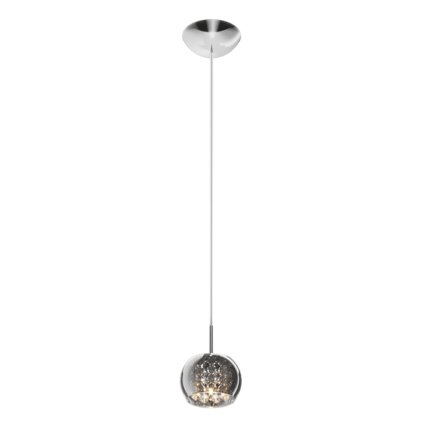 lampa wisząca z kryształkami, mały klosz