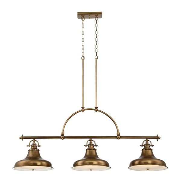 brązowa lampa wisząca nad bar lub stół