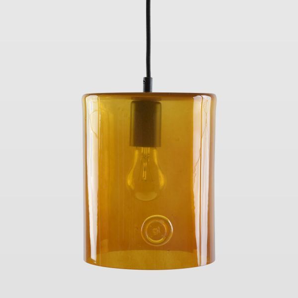 Lampa wisząca Neo II - Gie El Home - szkło barwione, miodowa