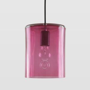 Lampa wisząca Neo II - Gie El Home - szkło barwione, różowa