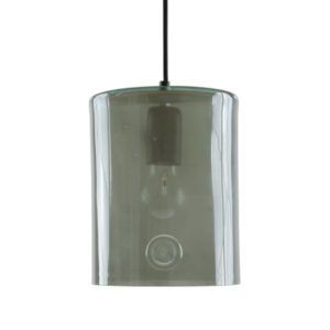 Lampa wisząca Neo II - Gie El Home - szkło barwione, szara