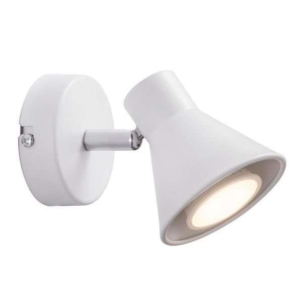 Kinkiet Eik - minimalistyczny biały reflektor do sypialni