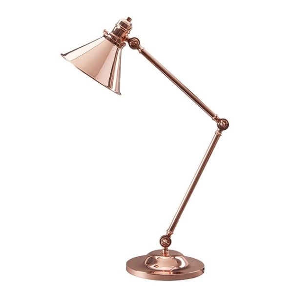 Klasyczna lampa biurkowa Saxon - Ardant Decor - miedź