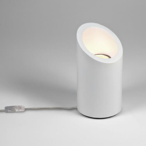 gipsowa lampa stołowa nowoczesna, designerska