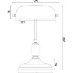 elegancka lampa biurkowa z zielonym kloszem i złotą podstawą