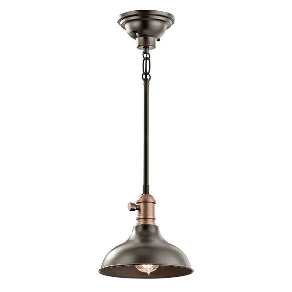 Industrialna lampa wisząca Cobson - Ardant Decor - metalowa, brązowa