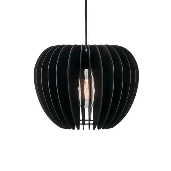 Oryginalna lampa wisząca Tribeca 38 - Nordlux - drewniana, czarna