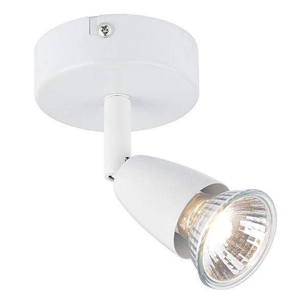 Pojedyncza lampa sufitowa Amalfi - metalowa, biały reflektor