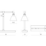 lampa stołowa z rurek