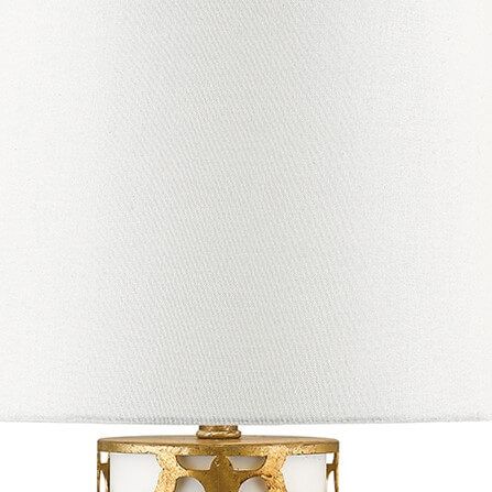 biały abażur do eleganckiej lampy stołowej