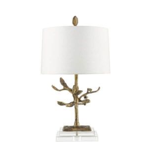Oryginalna lampa stołowa Audubon - złota, kremowa