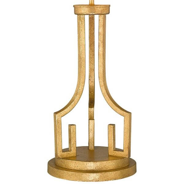 podstawa do lampy stołowej ze smukłą, metalową, złotą podstawą