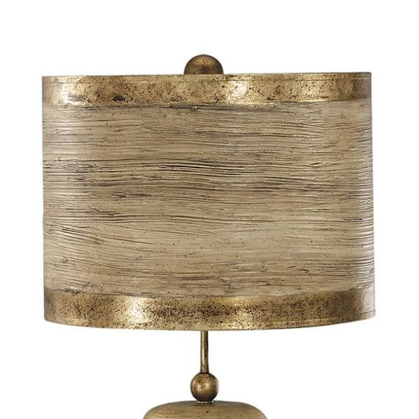 designerska lampa stołowa eco, złoto, beż