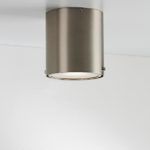 nowoczesna, minimalistyczna lampa sufitowa, srebrna tuba