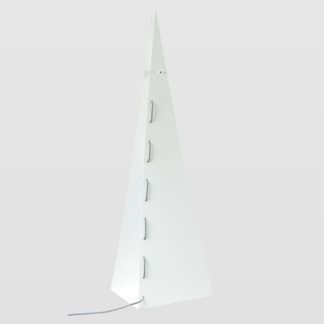 Lampa podłogowa Arrow Big - stalowy, biały trójkąt