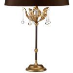 klasyczna lampa stołowa ze złotymi zdobieniami