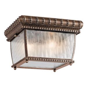Klasyczna lampa sufitowa Venetian Rain - szklany klosz, brązowa
