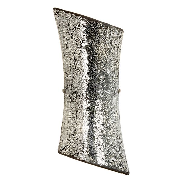 dekoracyjny kinkiet mozaika srebrny połysk