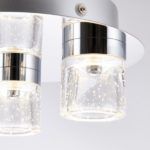 srebrna lampa sufitowa led