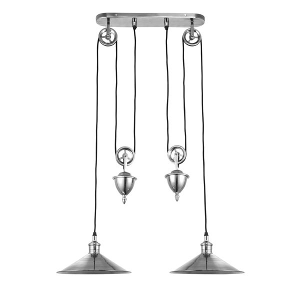 Podwójna lampa wisząca Victoria - regulowana długość, metalowa
