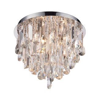 Efektowna lampa sufitowa Siena - kryształowe łańcuszki, glamour