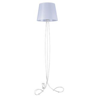 Elegancka lampa podłogowa Irma - trójnóg z białym abażurem