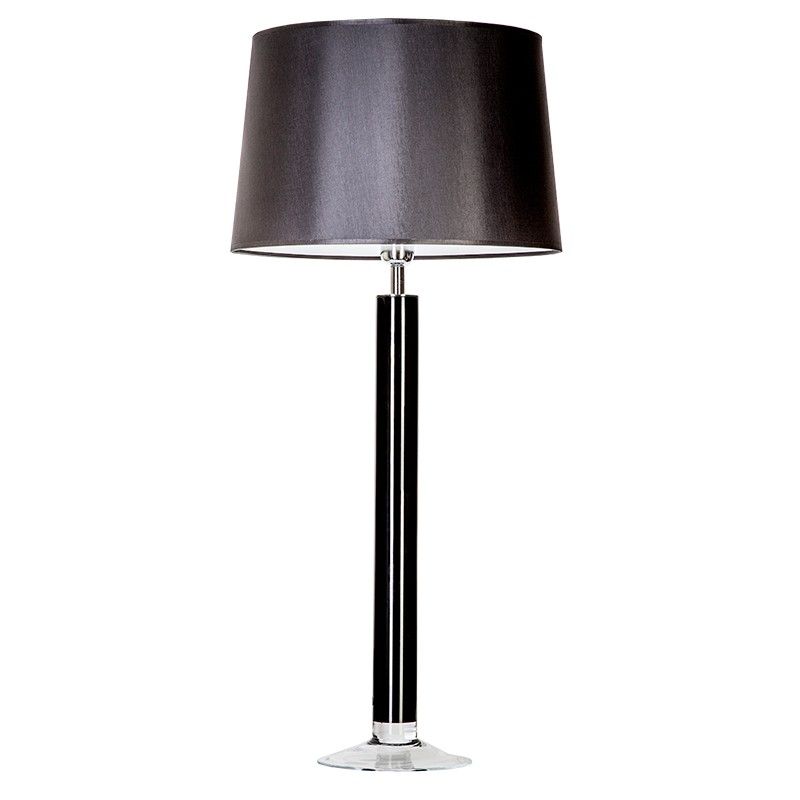 elegancka lampa stołowa czarna