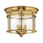 okrągła lampa sufitowa w stylu klasycznym, wysoki złoty połysk