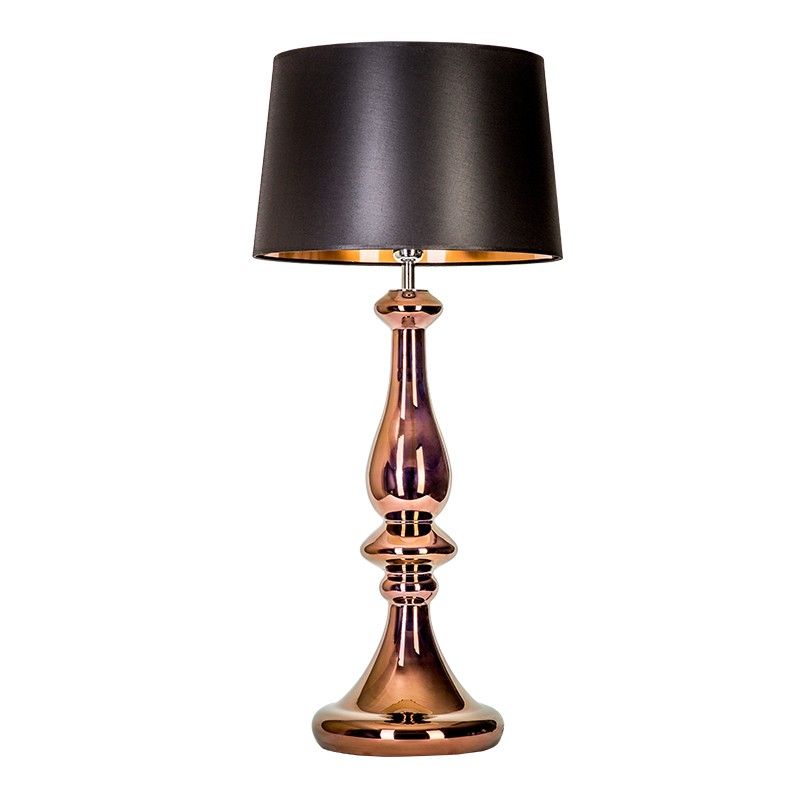 stylowa lampa stołowa z abażurem
