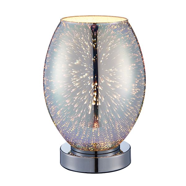 Designerska lampa stołowa Stellar - holograficzne szkło
