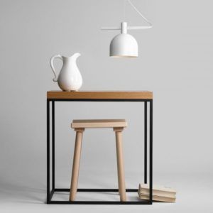 Biała lampa wisząca scandi Beryl - metalowy klosz
