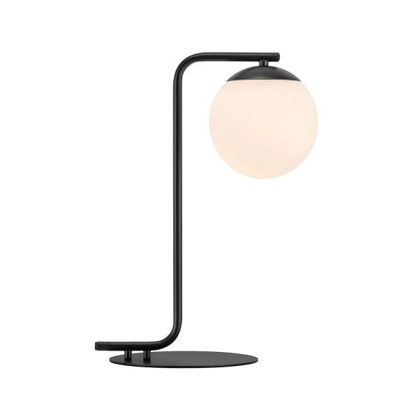 Czarna lampa stołowa Grant - Nordlux - nowoczesna, szklany klosz