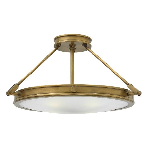 Okrągła lampa sufitowa Collier - szklany klosz, klasyczna