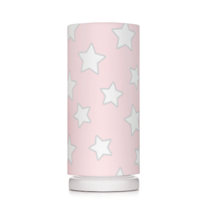 Lampka nocna Pink Stars - różowa w białe gwiazdki