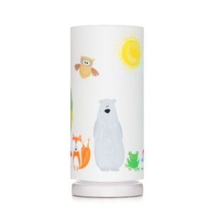 Lampka nocna Przyjaciele Lasu - biała tuba w kolorowe zwierzątka