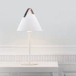 biała lampa stołowa skandynawska