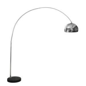 Srebrna łukowa lampa podłogowa Cosmo - nowoczesna